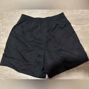 Black Fabric Shorts